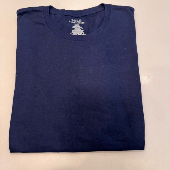 Polo Ralph Lauren Mens Short Sleeve Tee T-Shirt Polo Navy Blue Size L - Picture 8 of 8